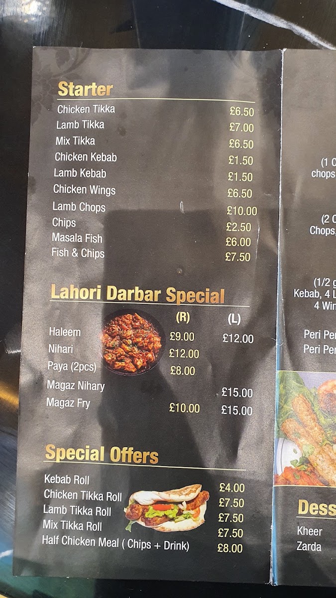 Lahori Darbar Restaurant Menu - Image 4